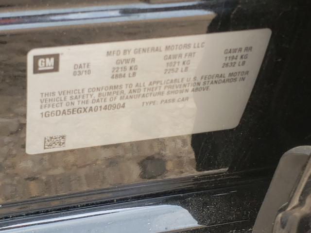 Photo 10 from auction – 2010 CADILLAC CTS with VIN 1G6DA5EGXA0140904