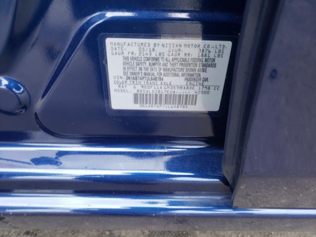 Photo 10 from auction – 2018 NISSAN SENTRA S with VIN 3N1AB7AP7JL648784