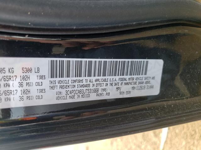 Photo 10 from auction – 2018 DODGE JOURNEY SE with VIN 3C4PDCAB3JT531668