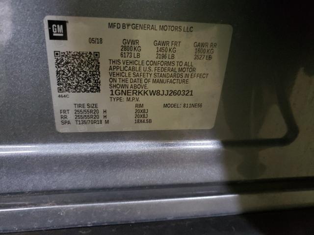 Photo 10 from auction – 2018 CHEVROLET TRAVERSE P with VIN 1GNERKKW8JJ260321