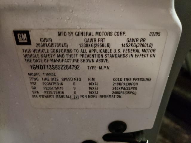 Photo 10 from auction – 2005 CHEVROLET TRAILBLAZE with VIN 1GNDT13S952284792