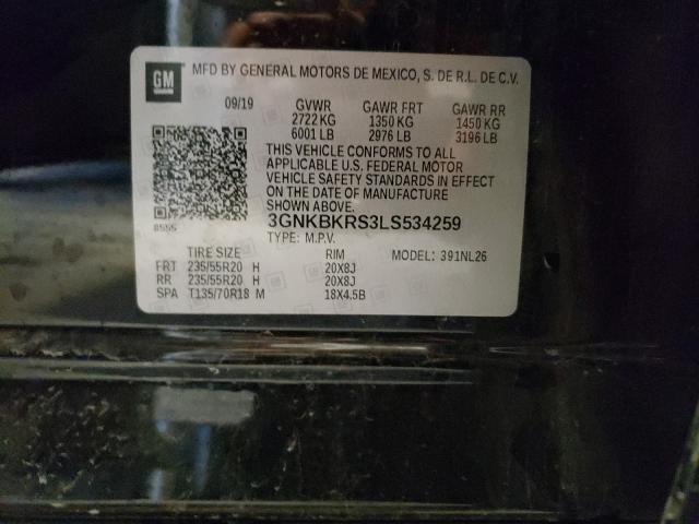 Photo 10 from auction – 2020 CHEVROLET BLAZER RS with VIN 3GNKBKRS3LS534259
