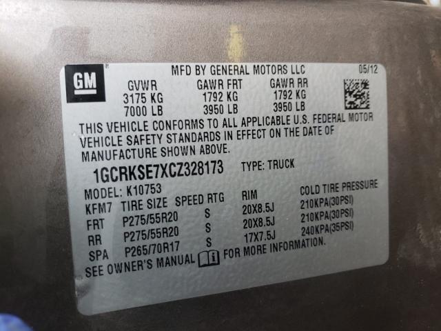 Photo 10 from auction – 2012 CHEVROLET SILVERADO with VIN 1GCRKSE7XCZ328173