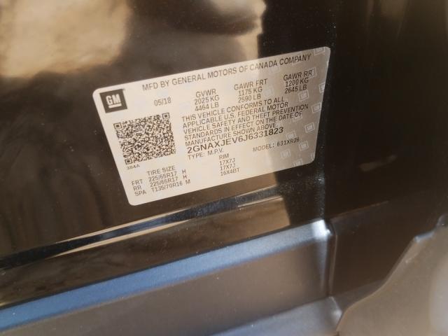 Photo 10 from auction – 2018 CHEVROLET EQUINOX LT with VIN 2GNAXJEV6J6331823