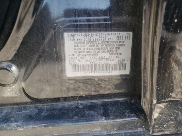 Photo 10 from auction – 2017 NISSAN SENTRA S with VIN 3N1AB7AP5HY332605