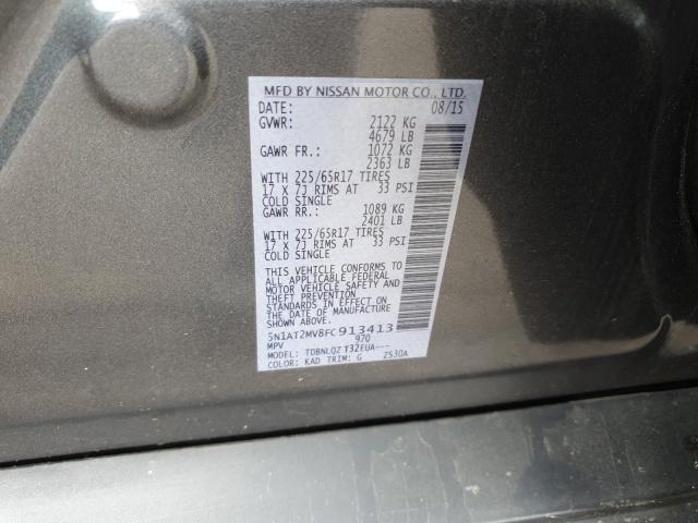 Photo 10 from auction – 2015 NISSAN ROGUE S with VIN 5N1AT2MV8FC913413