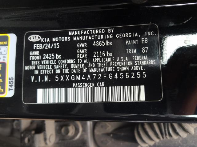 Photo 10 from auction – 2015 KIA OPTIMA LX with VIN 5XXGM4A72FG456255
