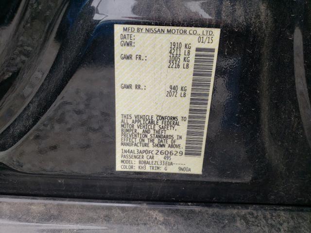 Photo 10 from auction – 2015 NISSAN ALTIMA with VIN 1N4AL3AP0FC260629