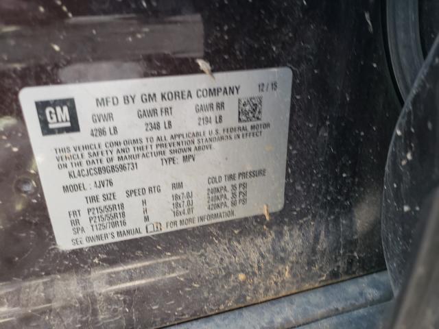 Photo 10 from auction – 2016 BUICK ENCORE with VIN KL4CJCSB9GB596731