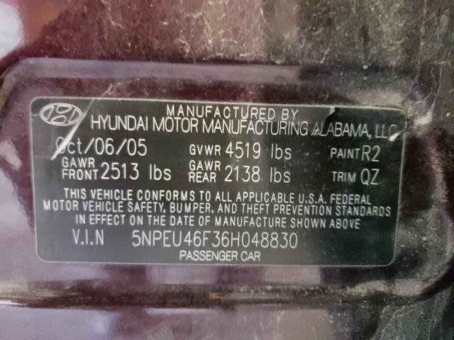 Photo 10 from auction – 2006 HYUNDAI SONATA GLS with VIN 5NPEU46F36H048830