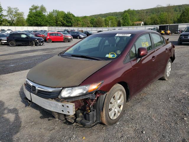 Photo 2 from auction – 2012 HONDA CIVIC LX with VIN 19XFB2F5XCE364151