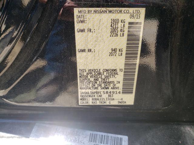 Photo 10 from auction – 2015 NISSAN ALTIMA 2.5 with VIN 1N4AL3AP8FC584914