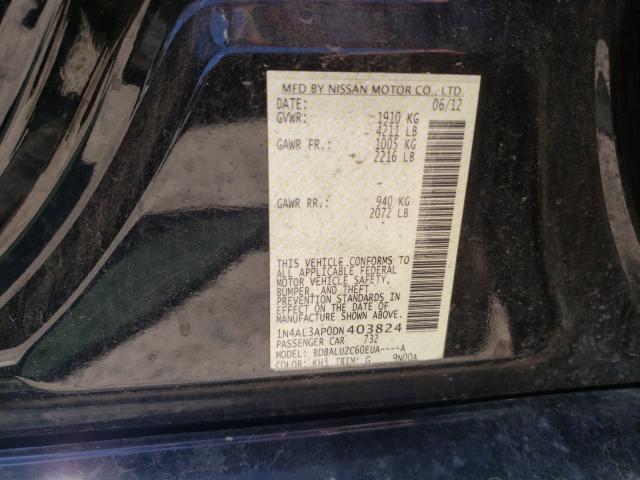 Photo 10 from auction – 2013 NISSAN ALTIMA 2.5 with VIN 1N4AL3AP0DN403824