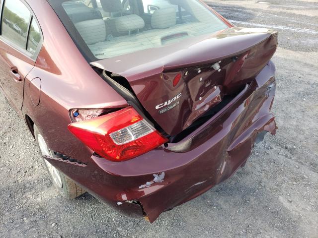 Photo 9 from auction – 2012 HONDA CIVIC LX with VIN 19XFB2F5XCE364151