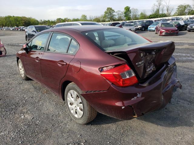 Photo 3 from auction – 2012 HONDA CIVIC LX with VIN 19XFB2F5XCE364151