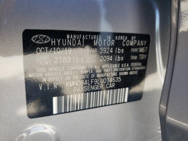 Photo 10 from auction – 2020 HYUNDAI ELANTRA SE with VIN KMHD84LF9LU014635