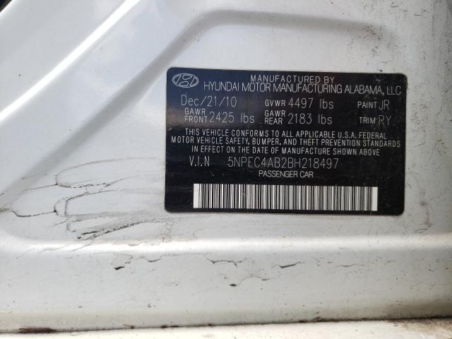 Photo 10 from auction – 2011 HYUNDAI SONATA SE with VIN 5NPEC4AB2BH218497