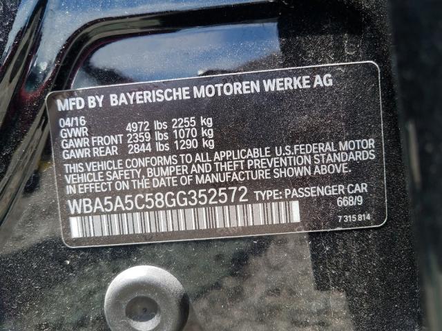 Photo 10 from auction – 2016 BMW 528 I with VIN WBA5A5C58GG352572