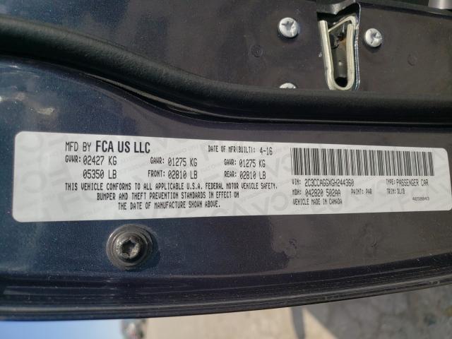 Photo 10 from auction – 2016 CHRYSLER 300 S with VIN 2C3CCAGGXGH244360