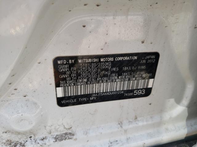 Photo 10 from auction – 2013 MITSUBISHI OUTLANDER with VIN JA4JT5AXXDU001234