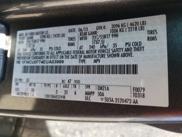 Photo 10 from auction – 2014 FORD ESCAPE S with VIN 1FMCU0F74EUA03999