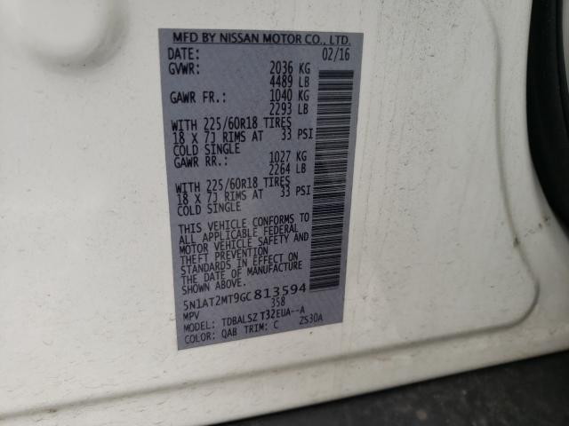 Photo 10 from auction – 2016 NISSAN ROGUE S with VIN 5N1AT2MT9GC813594