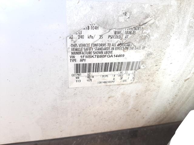 Photo 10 from auction – 2015 FORD EXPLORER with VIN 1FM5K7B80FGA14469