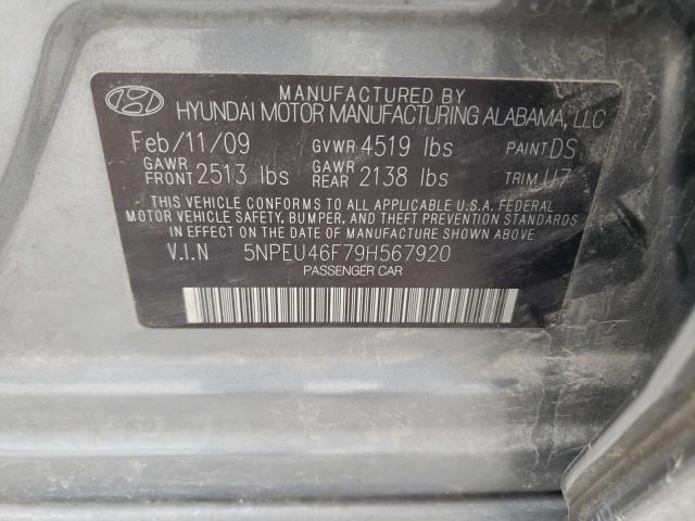 Photo 10 from auction – 2009 HYUNDAI SONATA SE with VIN 5NPEU46F79H567920