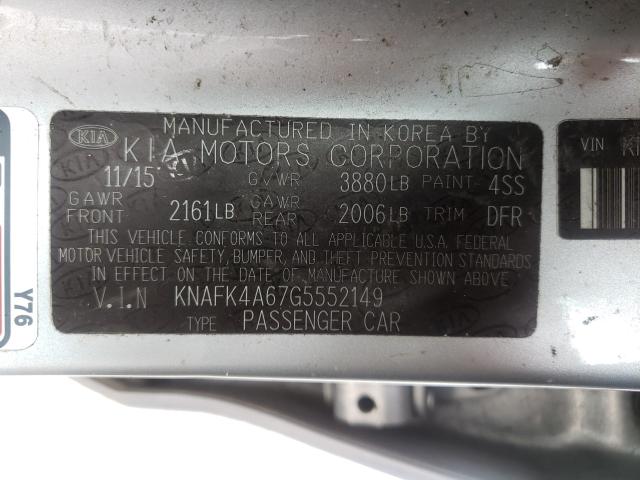 Photo 10 from auction – 2016 KIA FORTE LX with VIN KNAFK4A67G5552149