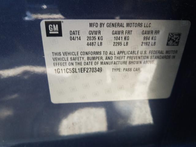 Photo 10 from auction – 2014 CHEVROLET MALIBU 1LT with VIN 1G11C5SL1EF270349