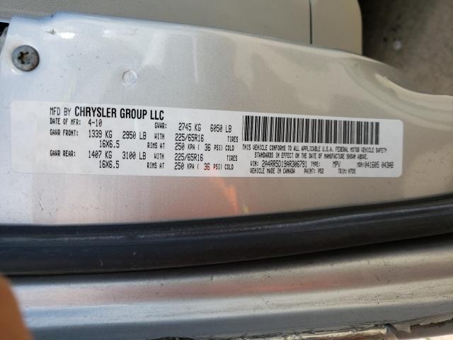 Photo 10 from auction – 2010 CHRYSLER TOWN & COU with VIN 2A4RR5D19AR306791