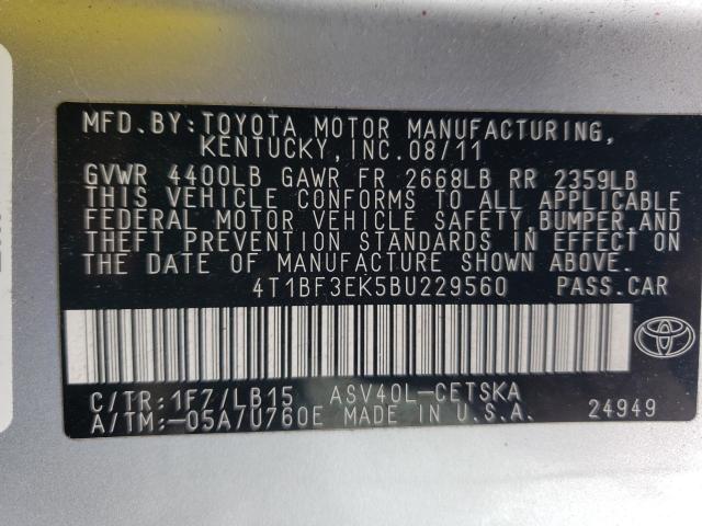 صورة رقم 10 من المزاد - 2011 TOYOTA CAMRY BASE مع VIN 4T1BF3EK5BU229560