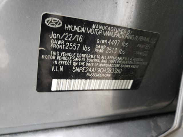 Photo 10 from auction – 2016 HYUNDAI SONATA SE with VIN 5NPE24AF9GH383380