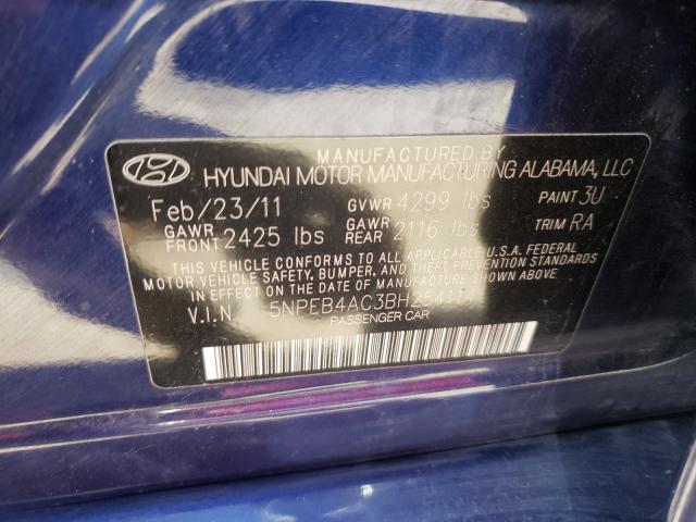 Photo 10 from auction – 2011 HYUNDAI SONATA GLS with VIN 5NPEB4AC3BH254114