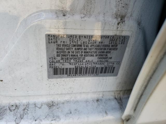 Photo 10 from auction – 2017 NISSAN SENTRA S with VIN 3N1AB7AP2HY337132