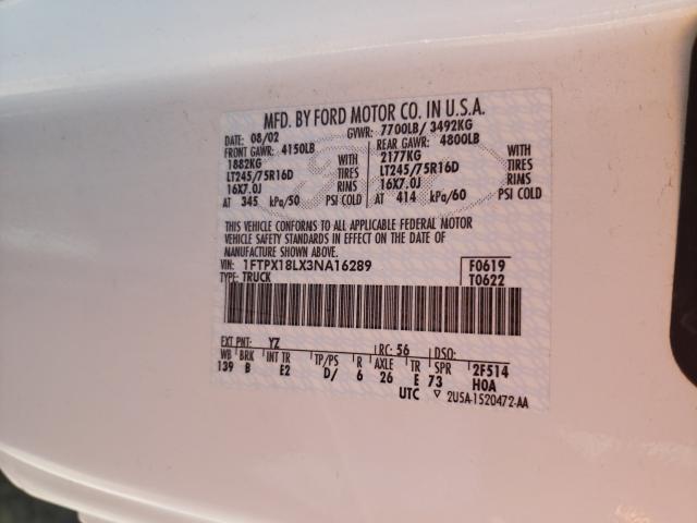Photo 10 from auction – 2003 FORD F150 with VIN 1FTPX18LX3NA16289