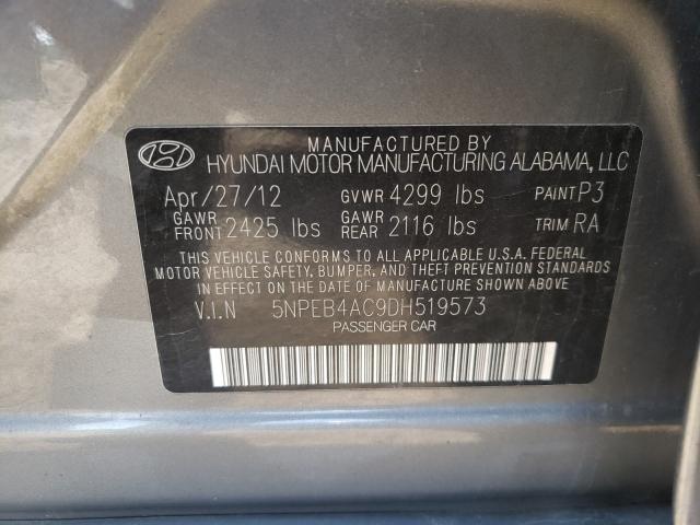 Photo 10 from auction – 2013 HYUNDAI SONATA GLS with VIN 5NPEB4AC9DH519573