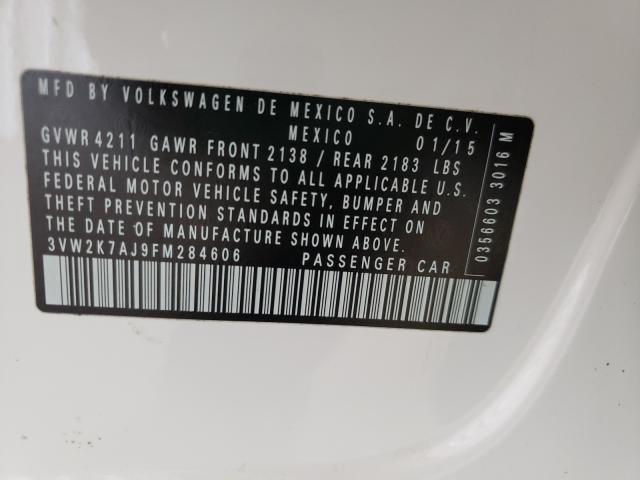 Photo 10 from auction – 2015 VOLKSWAGEN JETTA BASE with VIN 3VW2K7AJ9FM284606