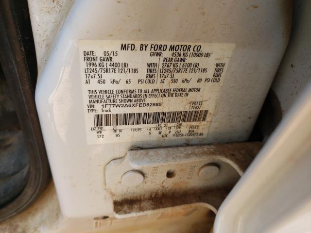 Photo 10 from auction – 2015 FORD F250 SUPER with VIN 1FT7W2A6XFED62585