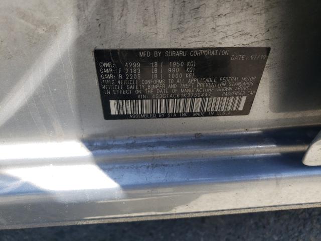 Photo 10 from auction – 2019 SUBARU IMPREZA PR with VIN 4S3GTAC61K3752447