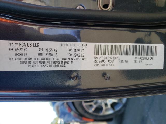 Photo 10 from auction – 2016 DODGE CHARGER SX with VIN 2C3CDXJG9GH110786