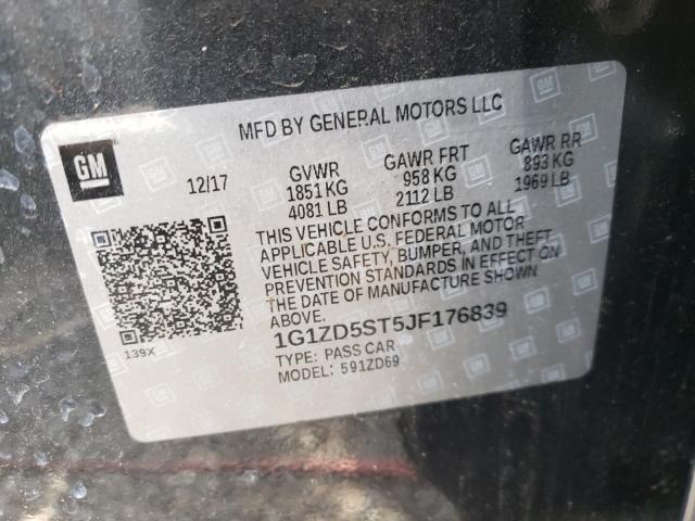 Photo 10 from auction – 2018 CHEVROLET MALIBU LT with VIN 1G1ZD5ST5JF176839