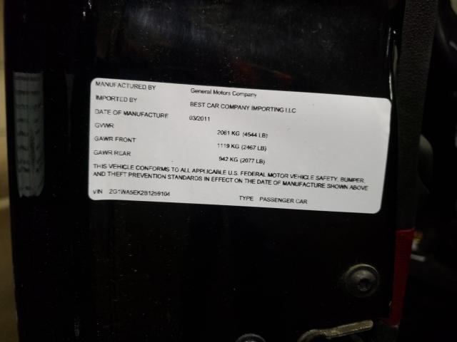Photo 10 from auction – 2011 CHEVROLET IMPALA LS with VIN 2G1WA5EK2B1259104
