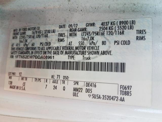 Photo 10 from auction – 2013 FORD ECONOLINE with VIN 1FTNS2EW7DDA08961