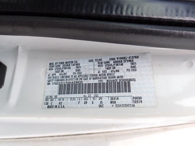 Photo 10 from auction – 2002 FORD ECONOLINE with VIN 1FBSS31L72HA59830