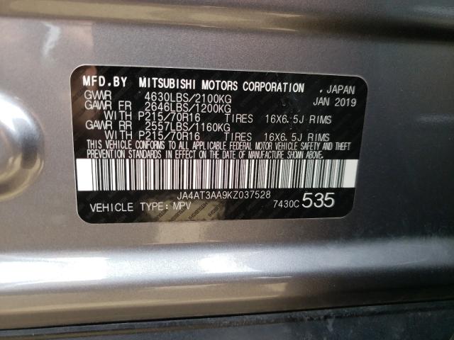 Photo 10 from auction – 2019 MITSUBISHI ECLIPSE CR with VIN JA4AT3AA9KZ037528