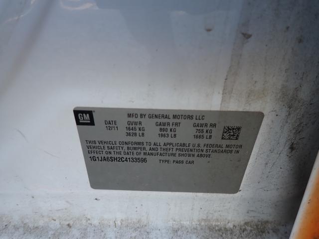 Photo 10 from auction – 2012 CHEVROLET SONIC LS with VIN 1G1JA6SH2C4133596