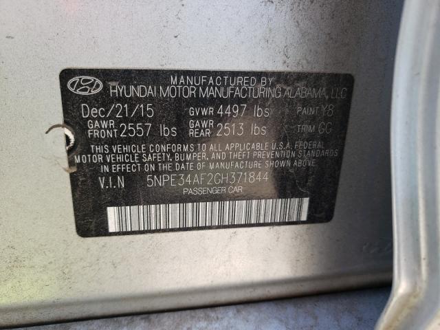 Photo 10 from auction – 2016 HYUNDAI SONATA SPO with VIN 5NPE34AF2GH371844