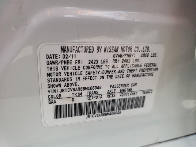 Photo 10 from auction – 2011 INFINITI G37 with VIN JN1CV6AR6BM408046