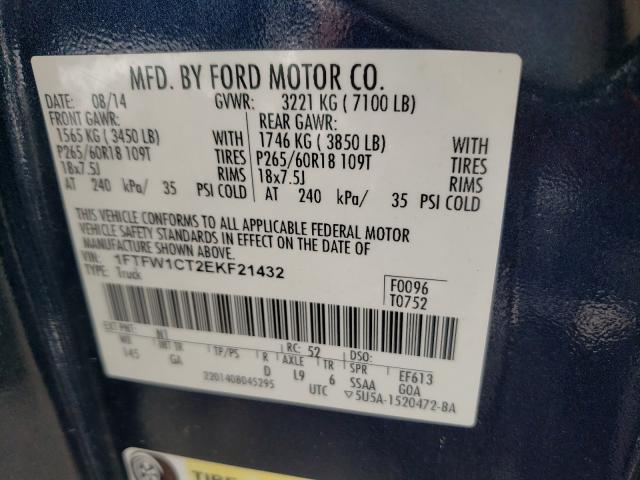Photo 10 from auction – 2014 FORD F150 SUPER with VIN 1FTFW1CT2EKF21432